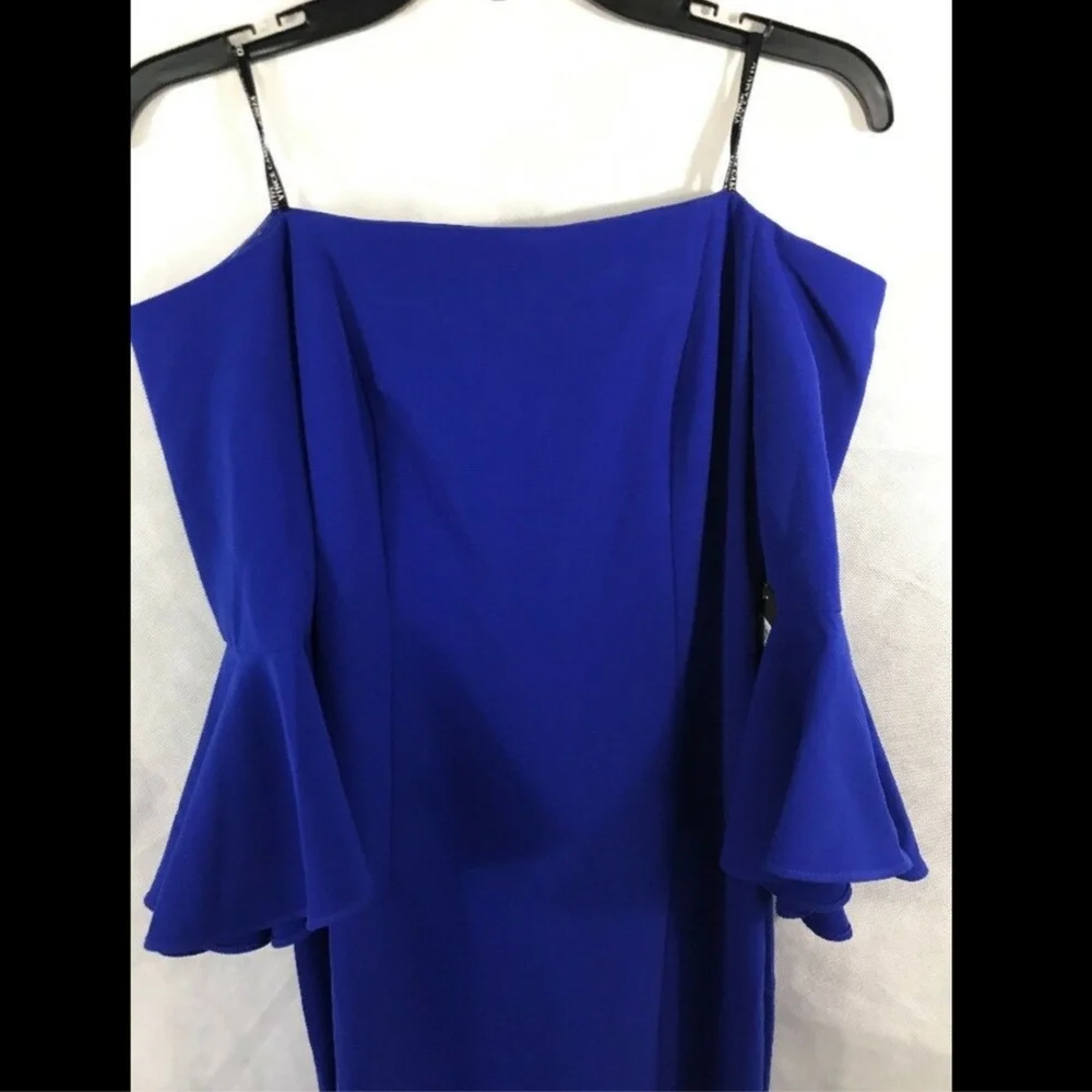 NWT Vince Camuto Off The‎ Shoulder Gown Cobalt Blue [SZ 4 ]